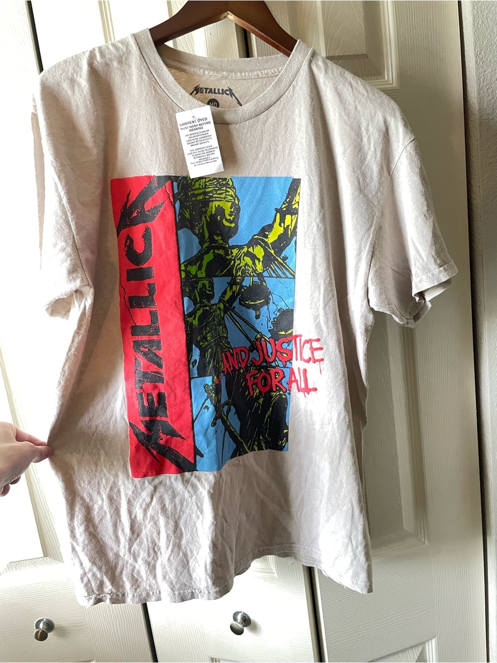 Metallica Men's Short-Sleeve Graphic Tee - White with Multicolor Print